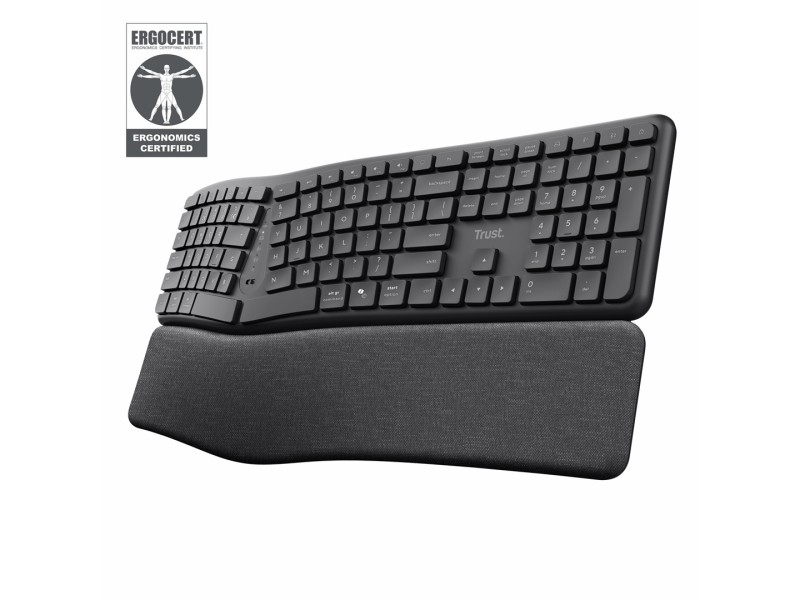 Trust Keyra Ergonomic multidevice wireless keyboard