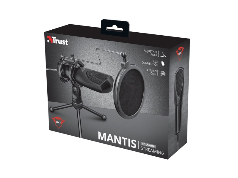 Trust GXT 232 Mantis Black PC microphone