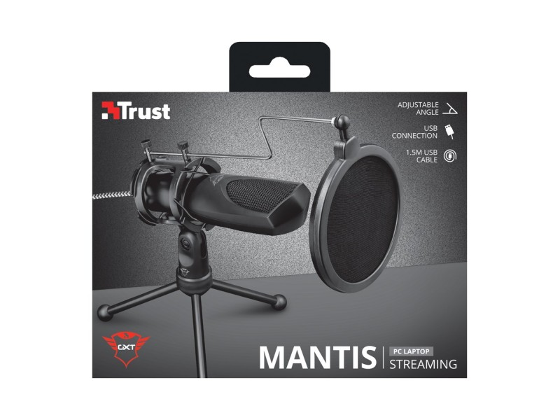 Trust GXT 232 Mantis Black PC microphone