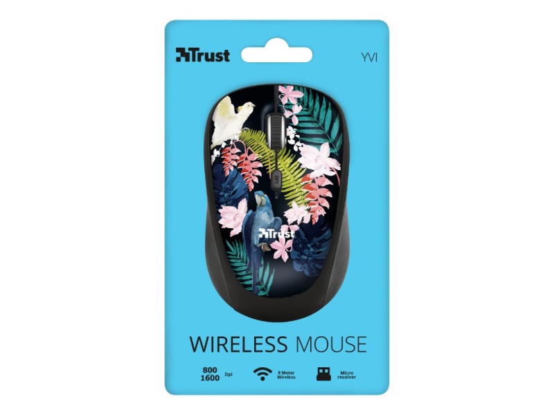Trust Yvi mouse Ambidextrous RF Wireless Optical 1600 DPI