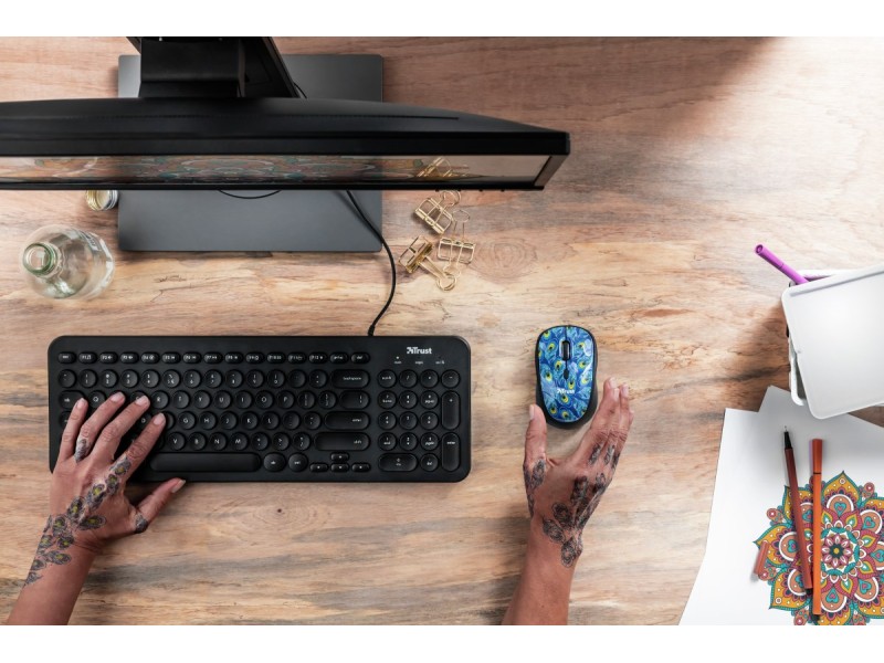 Trust Yvi mouse Ambidextrous RF Wireless Optical 1600 DPI
