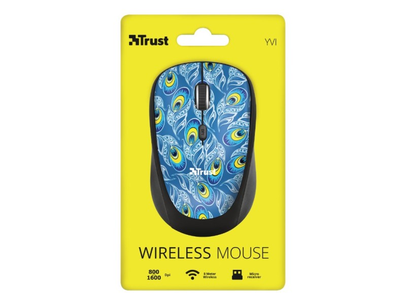 Trust Yvi mouse Ambidextrous RF Wireless Optical 1600 DPI