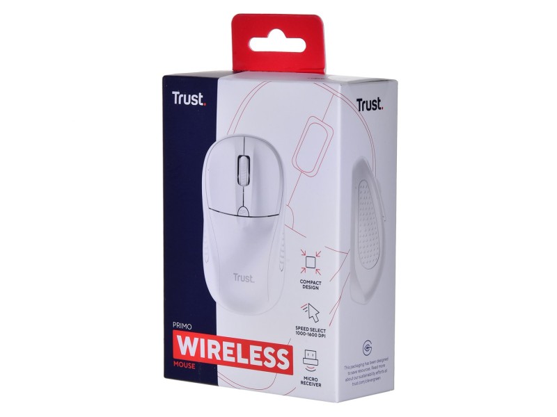 Trust 24795 - 1600 DPI wireless optical mouse (white)