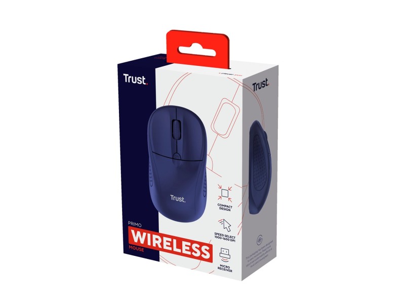 Trust Primo mouse Travel Ambidextrous RF Wireless Optical 1600 DPI