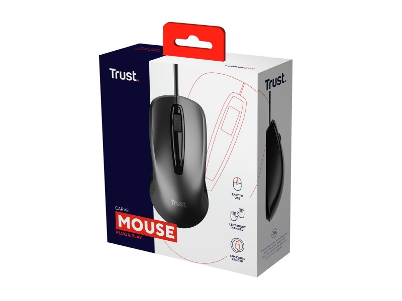Trust Carve mouse Office Ambidextrous USB Type-A Optical 1200 DPI