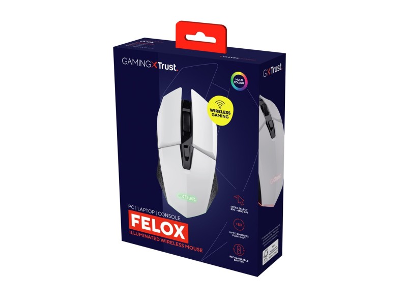 Trust GXT 110 FELOX mouse Gaming Right-hand RF Wireless Optical 4800 DPI