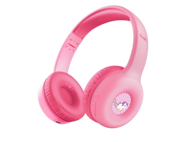 Trust Nouna Headset Wired & Wireless Head-band Calls/Music USB Type-C Bluetooth Pink