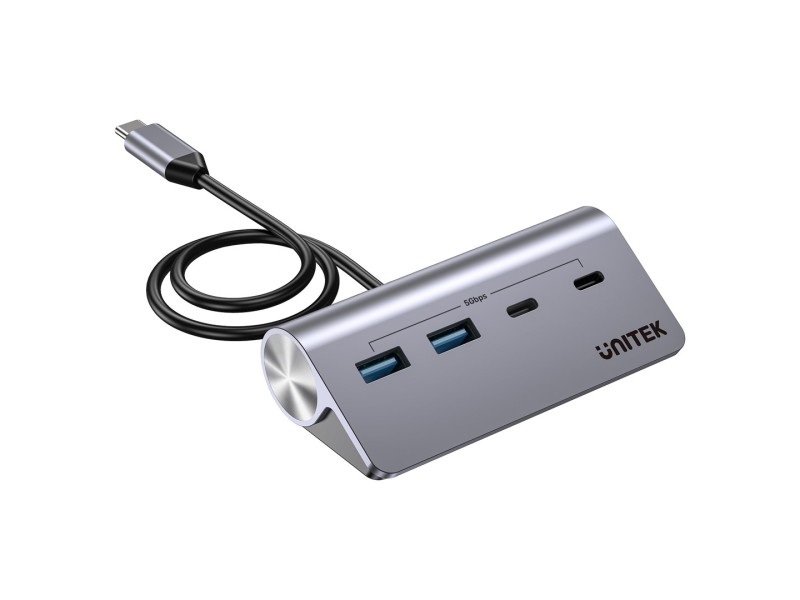 UNITEK ALUMINIUM USB-C HUB 2X USB-A 2X USB-C 5GBPS