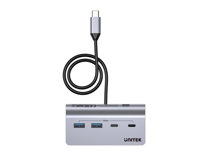 UNITEK ALUMINIUM USB-C HUB 2X USB-A 2X USB-C 5GBPS