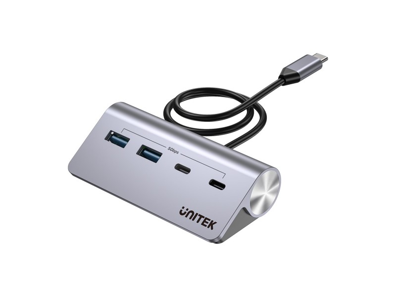 UNITEK ALUMINIUM USB-C HUB 2X USB-A 2X USB-C 5GBPS