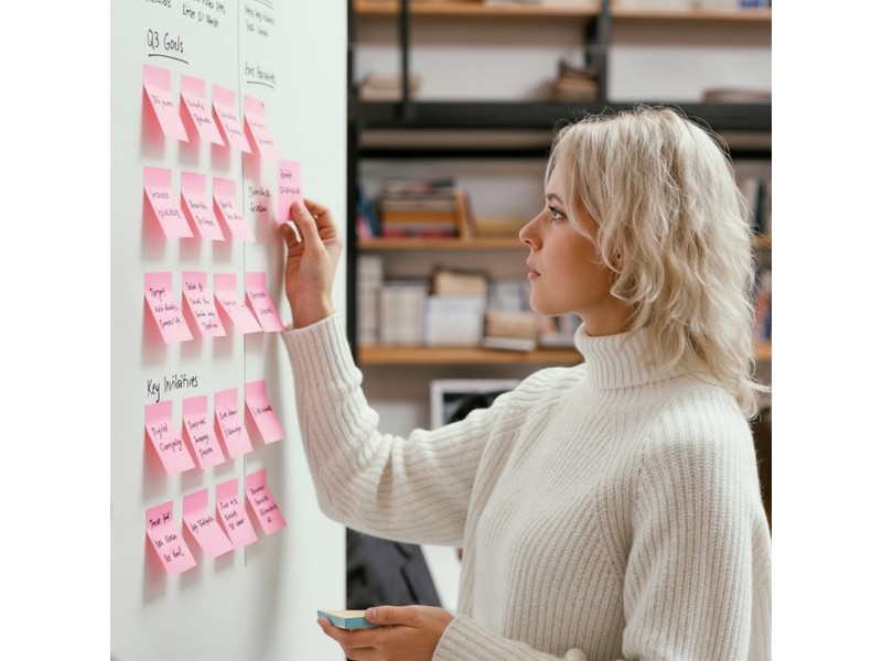 Ergo Office mobile dry erase board, vertical orientation, white, single sided, with shelf, board dimensions 1190x790mm, ER-305
