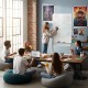 Ergo Office mobile dry erase board, vertical orientation, white, single sided, with shelf, board dimensions 1190x790mm, ER-305
