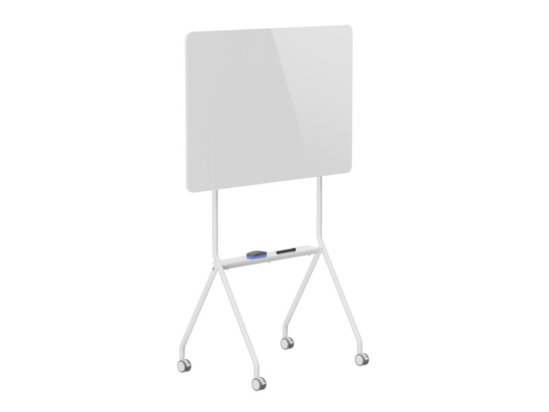 Ergo Office mobile dry erase board, horizontal orientation, white, single sided, with shelf, board dimensions 1190x790mm, ER-306