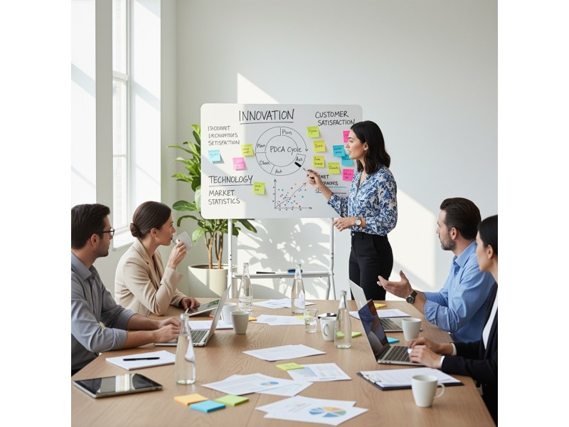 Ergo Office mobile dry erase board, horizontal orientation, white, single sided, with shelf, board dimensions 1190x790mm, ER-306