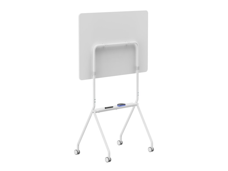 Ergo Office mobile dry erase board, horizontal orientation, white, single sided, with shelf, board dimensions 1190x790mm, ER-306