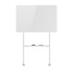 Ergo Office mobile dry erase board, horizontal orientation, white, single sided, with shelf, board dimensions 1190x790mm, ER-306