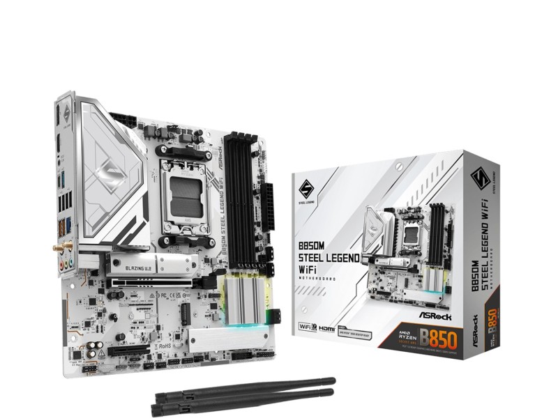 Asrock B850M Steel Legend WiFi AMD B850 Socket AM5 micro ATX