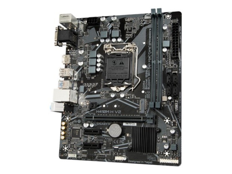 GIGABYTE H410M H V2 Motherboard - Supports Intel Core 10th CPUs, up to 2933MHz DDR4, 1xPCIe 3.0 M.2, GbE LAN, USB 3.2 Gen 1 GIGABYTE H410M H V2 Motherboard - Supports Intel Core 10th CPUs, up to 2933MHz DDR4, 1xPCIe 3.0 M.2, GbE LAN, USB 3.2 Gen 1