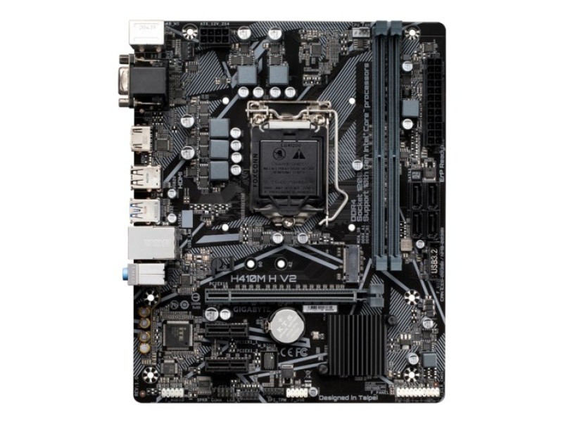 GIGABYTE H410M H V2 Motherboard - Supports Intel Core 10th CPUs, up to 2933MHz DDR4, 1xPCIe 3.0 M.2, GbE LAN, USB 3.2 Gen 1 GIGABYTE H410M H V2 Motherboard - Supports Intel Core 10th CPUs, up to 2933MHz DDR4, 1xPCIe 3.0 M.2, GbE LAN, USB 3.2 Gen 1
