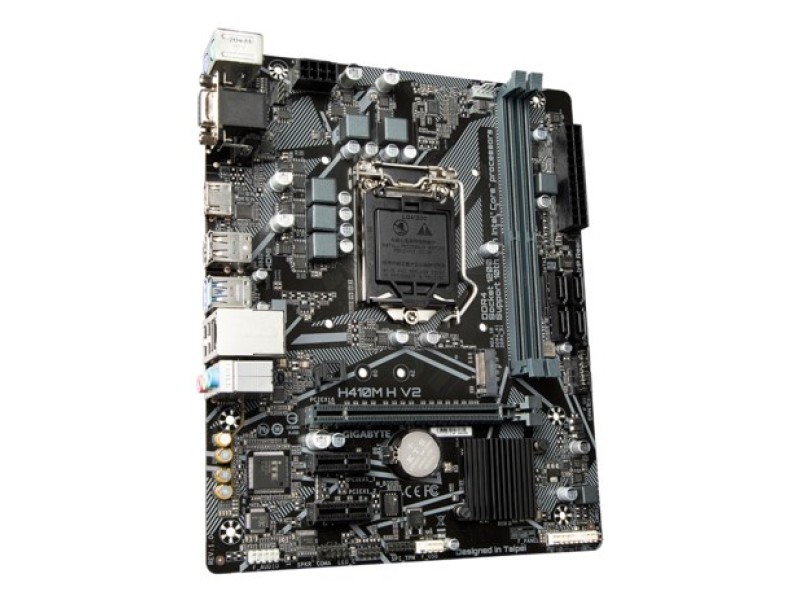 GIGABYTE H410M H V2 Motherboard - Supports Intel Core 10th CPUs, up to 2933MHz DDR4, 1xPCIe 3.0 M.2, GbE LAN, USB 3.2 Gen 1 GIGABYTE H410M H V2 Motherboard - Supports Intel Core 10th CPUs, up to 2933MHz DDR4, 1xPCIe 3.0 M.2, GbE LAN, USB 3.2 Gen 1
