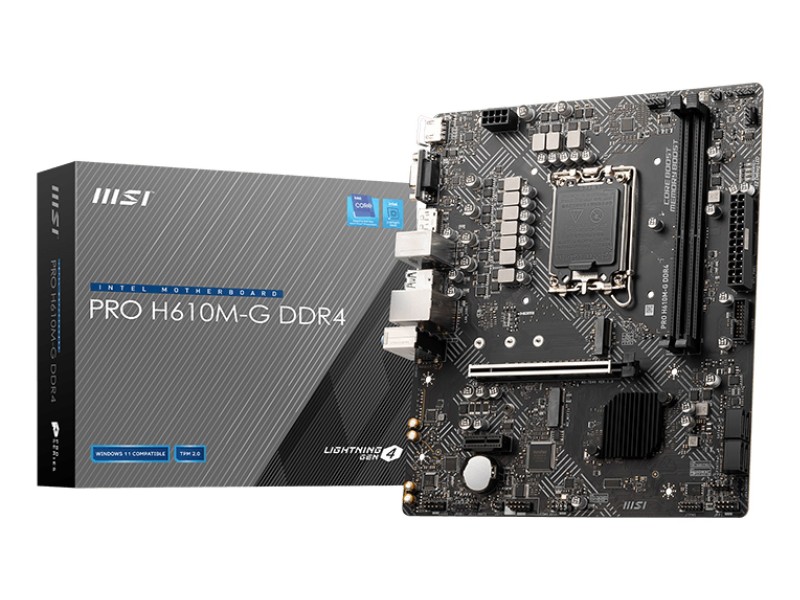 MSI PRO H610M-G DDR4 motherboard Intel H610 LGA 1700 micro ATX