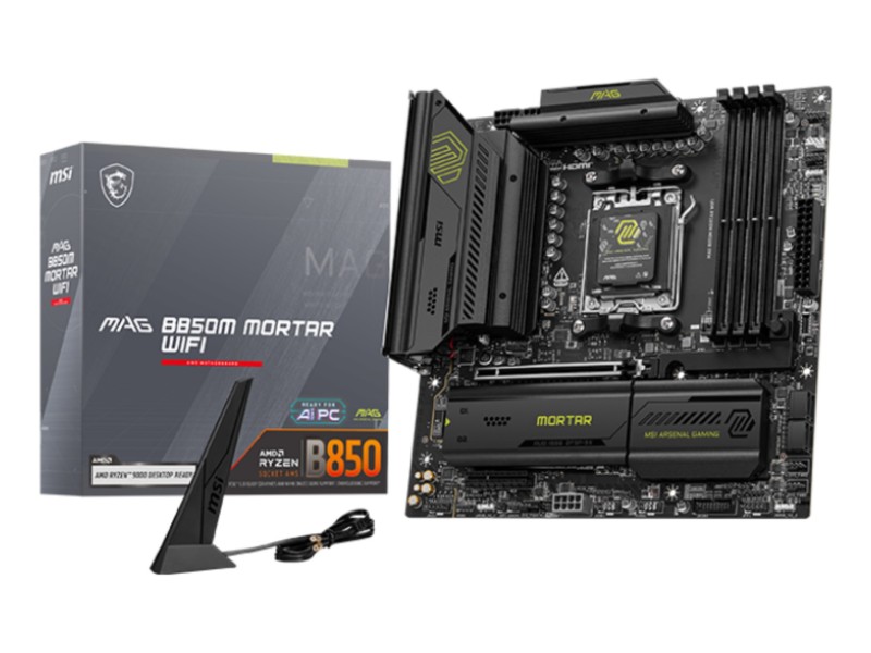MSI MAG B850M MORTAR WIFI motherboard AMD B850 Socket AM5 micro ATX MSI MAG B850M MORTAR WIFI motherboard AMD B850 Socket AM5 micro ATX