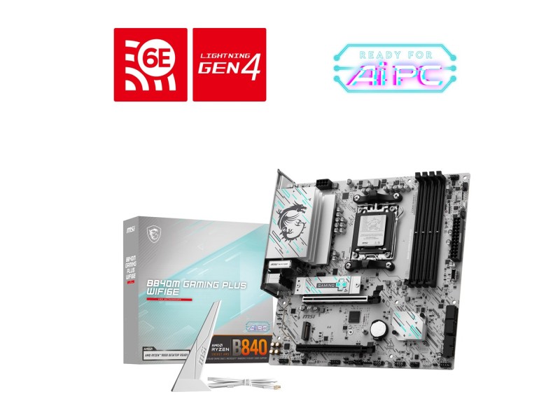MSI B840M GAMING PLUS WIFI6E motherboard AMD B840 Socket AM5 micro ATX