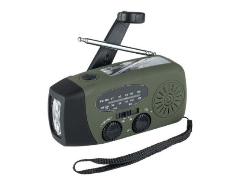 Fosco Emergency Emergency radio with light and power bank Green, Black