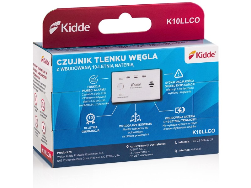 Smoke and carbon monoxide detector K10LLCO KIDDE