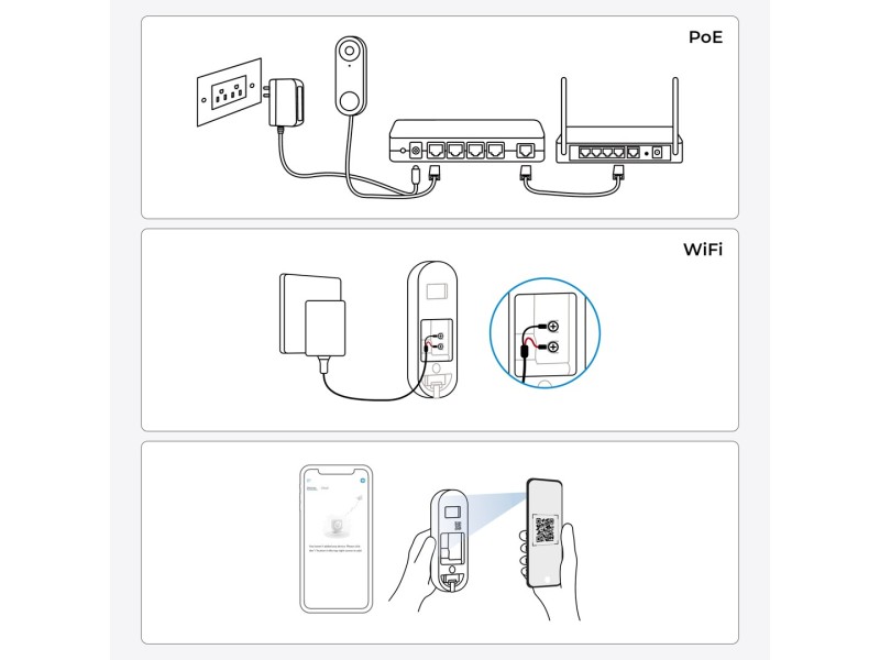 Reolink D340W - 5MP Video Doorbell with Chime, 2.4/5 GHz Wi-Fi, Person Detection, Two-Way Audio, Works with NVRs
