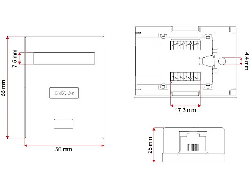 A-LAN GN005 network junction box Cat5e White