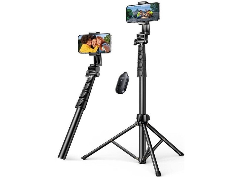 Ugreen selfie stick with stand and remote control LP680 1.8m (black)
