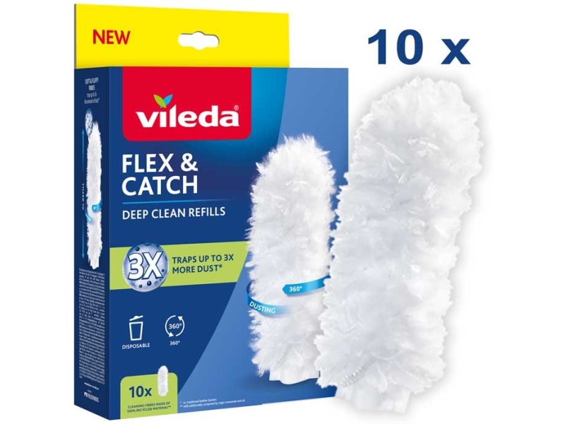Vileda Flex&Catch dustpan refills, 10 pcs.