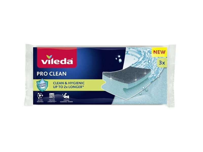Vileda Pro Clean enzyme profiled scourer 3 pcs.