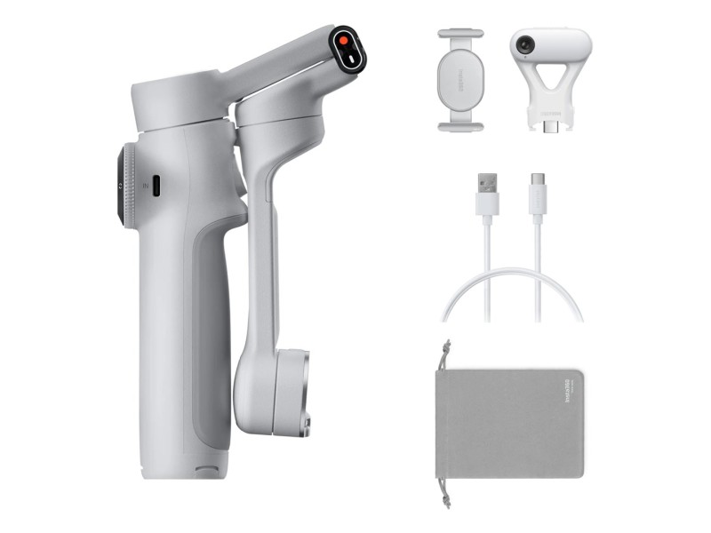 Insta360 Flow 2 AI Tracker Bundle Smartphone camera stabilizer Light grey