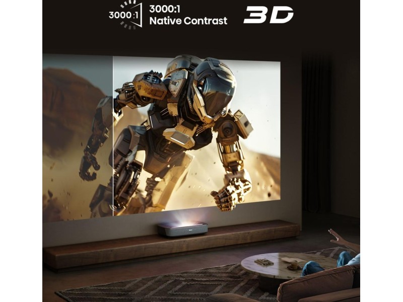 Hisense Laser TV PL2 Ultra short throw projector 2700 ANSI lumens DLP UHD 4K (3840x2160) 3D Black Hisense Laser TV PL2 Ultra short throw projector 2700 ANSI lumens DLP UHD 4K (3840x2160) 3D Black