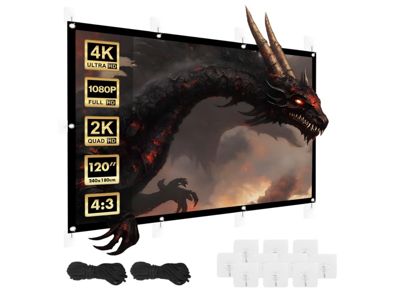 Maclean projection screen, 120