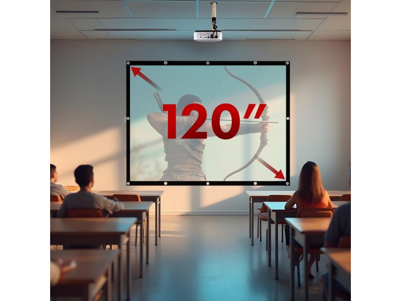Maclean projection screen, 120