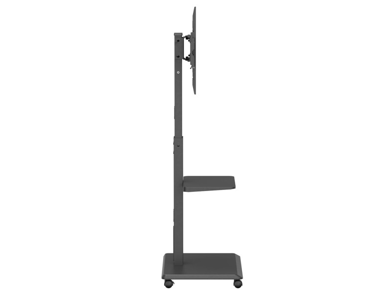 Stand / cart for TV Ergo-Office, max. load 50kg / 5kg shelf, max. VESA 600x400, built-in power strip, black, ER-304 B