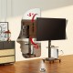 Stand / cart for TV Ergo-Office, max. load 50kg / 5kg shelf, max. VESA 600x400, built-in power strip, black, ER-304 B