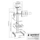 Gembird TVS-70T-02 Aluminum TV floor stand with caster wheels, 37