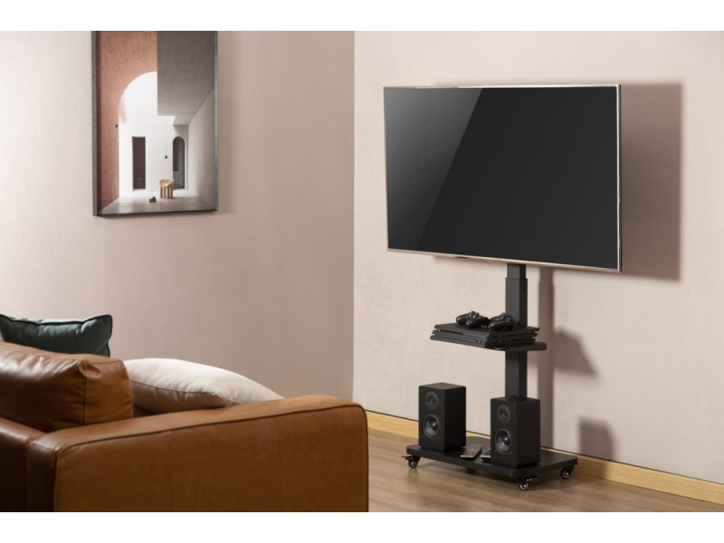 Gembird TVS-75S-02 TV floor stand with caster wheels, 37