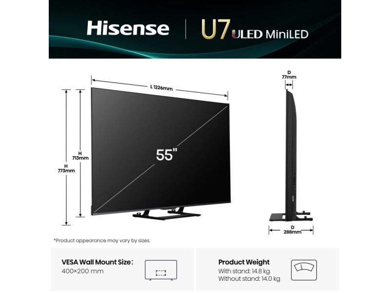 Hisense 55U7Q 139.7 cm (55