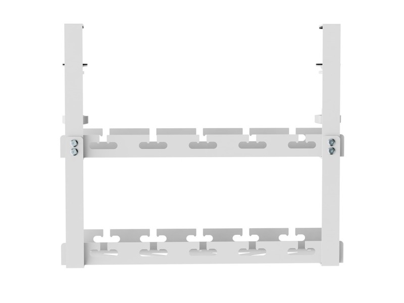 Maclean under-desk cable organizer, max. load 5kg, 2 levels, white, MC-104 W