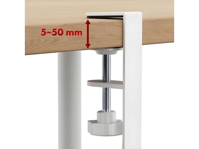 Maclean under-desk cable organizer, max. load 5kg, 2 levels, white, MC-104 W