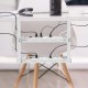 Maclean under-desk cable organizer, max. load 5kg, 2 levels, white, MC-104 W