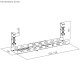 Maclean under-desk cable organizer, max. load 5kg, max. 728mm, white, MC-103 W
