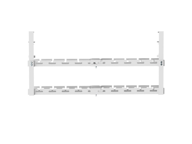 Maclean under-desk cable organizer, max. load 5kg, max. 728mm, 2 levels, white, MC-102 W