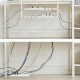 Maclean under-desk cable organizer, max. load 5kg, max. 728mm, 2 levels, white, MC-102 W