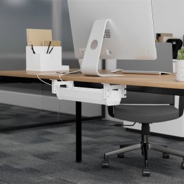 Maclean under-desk cable/extension organizer, max. load 5kg, white, MC-106 W